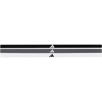 adidas HAIRBAND 3PP Černá Bílá Tmavě šedá