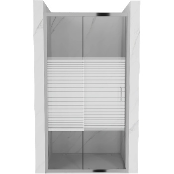 Mexen Apia плъзгащи се душ врати 105 cm, ивици, хром - 845-105-000-01-20 (845-105-000-01-20)