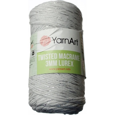 Twisted Macrame Lurex 3mm příze č. 756 šedá