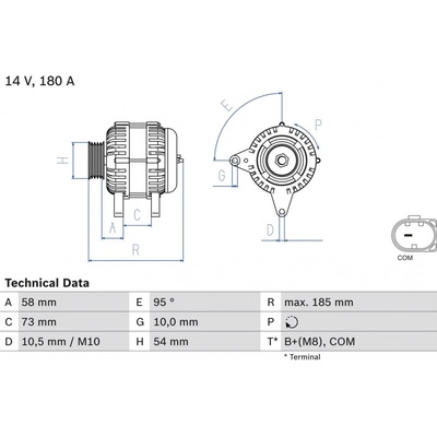 Alternátor BOSCH 0 986 082 850