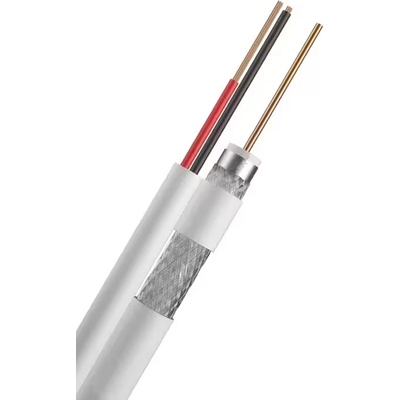 Екском Коаксиален кабел RG59CU + 2x0, 75mm Бял - 200м (Коаксиален кабел RG59CU + 2x0.75mm)