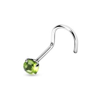 Šperky4U stříbrný piercing do nosu zirkon N01070-G