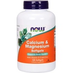 NOW NOW Calcium & Magnesium, with Vitamin D-3 and Zinc, Калций + Магнезий + Витамин D3 и Цинк, 120 софтгел капсули