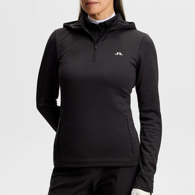 J.Lindeberg Ladies Aerielle Quarter Zip Hood Black