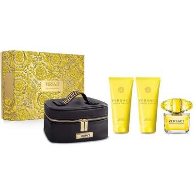 Versace Yellow Diamond EDT 90 мл + Лосион за Тяло 100 мл + Душ Гел 100 мл + Несесер - Подаръчен Комплект за Жени