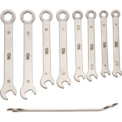 BGS technic Očkoploché klíče extra krátké, velikosti 4-10 mm, sada 8 ks - BGS 8646
