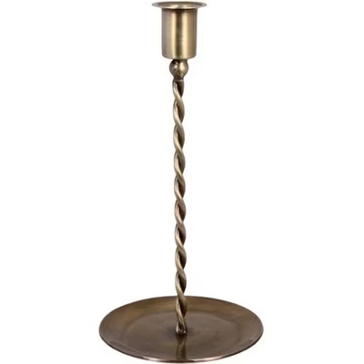 Kovový svícen Estelle Antique Brass 22 cm Strömshaga