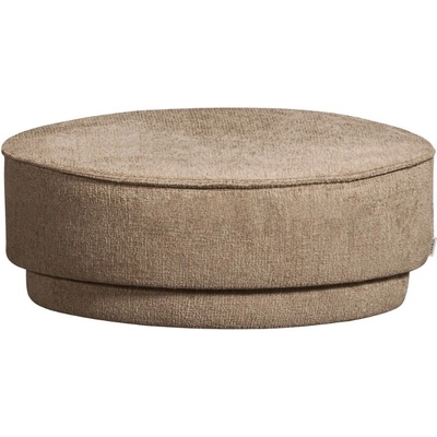 WOOOD Světle hnědý čalouněný taburet Pearlo 80 cm