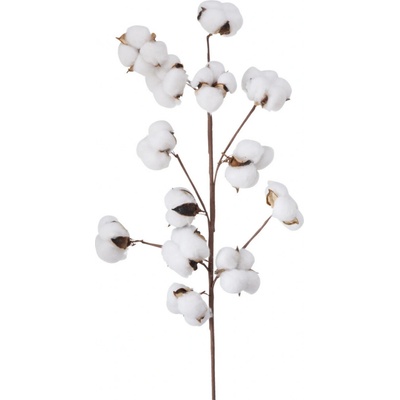 Boltze Umělá bavlněná větev, 68 cm bílá