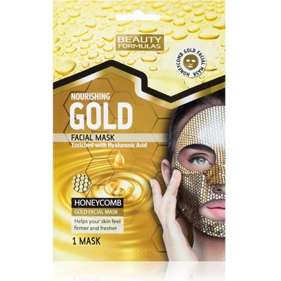 Beauty Formulas Gold подхранваща платнена маска с хиалуронова киселина