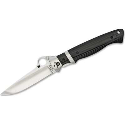 Spyderco Vallotton Sub-Hilt Black Polished G-10 PlainEdge C149GP