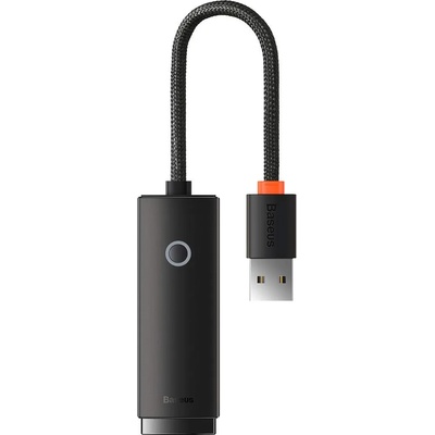 Baseus Lite Series USB-A to RJ45 Ethernet Adapter 1000Mbps (WKQX000101) - адаптер USB-A към Ethernet за компютри с USB-A порт (черен)