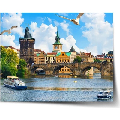 Sablio Plagát Praha Karlov most 2 - 90x60 cm