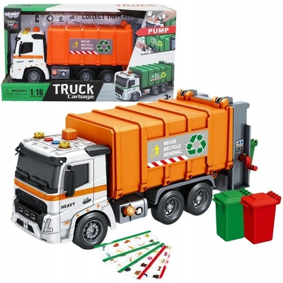 Woopie Popelářský Vůz City Truck Zvukové a Světelné Efekty