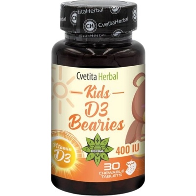 Cvetita Herbal Kids D3 Bearies 400 IU [30 Таблетки]