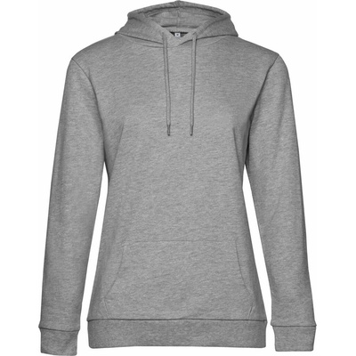 B & C Collection dámská mikina s kapucí Inspire Hooded women světle šedý melír