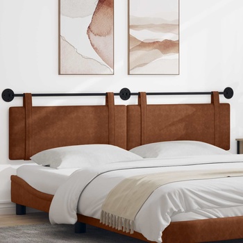 vidaXL Висяща табла Едноцветен Кафяво 210 x 55 x 5 см Антично PU (42031539)