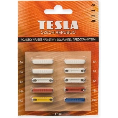 Pojistka blistr valcové 10 ks TESLA