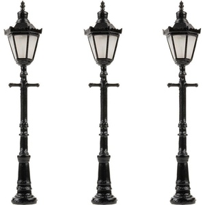Faller Led паркови светлини, шестоъгълни лампи с декоративна корона, топло бяло, 3 броя (180112)