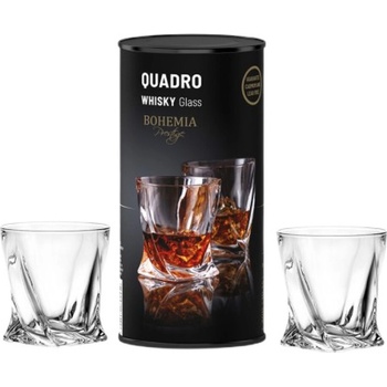 BOHEMIA PRESTIGE BOHEMIA PRESTIGE QUADRO POHÁR NA WHISKY V TUBE 2 x 340 ml
