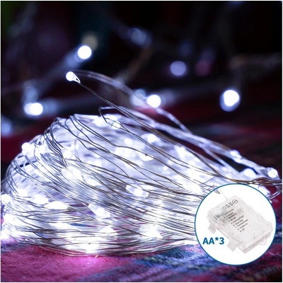 Aigostar B.V. Aigostar LED Venkovní vánoční řetěz 100xLED/8 funkcí 10,3m IP44 studená bílá AI1312