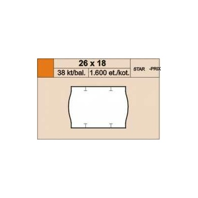 Cenové etikety 26x18 start biele