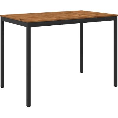 vidaXL Градинска бар маса Естествено и черно 147 x 88, 5 x 105 см (901349)