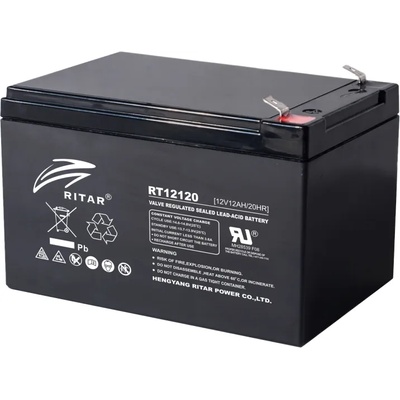 RITAR Оловна Батерия RITAR, (RT12120) AGM, 12V, 12 Ah, 151/ 98/ 95 mm, Tерминал2 (RITAR-RT12120)