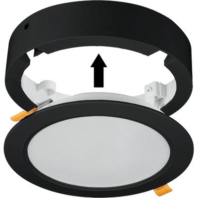 DPM CL9-C-18W-B - LED плафон 2в1, 18W, 1900lm, 3000K-6000K, IP54, кръг, черен (CL9-C-18W-B)