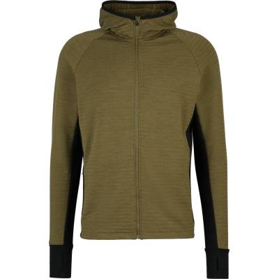 Stoic Мъжко вълнено яке Stoic MerinoFleece260 FlenSt. Zip Hoody Merino hoodie - Olive Green / Black (005-6570-0611)