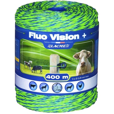 Lacme Ohradníkové lanko FLUO VISION+ 400 m