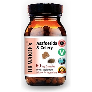 DR WAKDE’s Асафетида и Целина (Asafoetida & Celery) - успокоява храносмилателната и нервната система, 60 капсули (HS002 (131562))