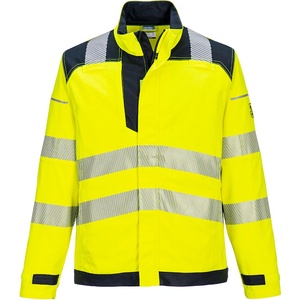 Portwest hi-vis pw3 fr714 / Светлоотразително огнеупорно яке - hv Жълто/Тъмносиньо l (fr714ynrl)