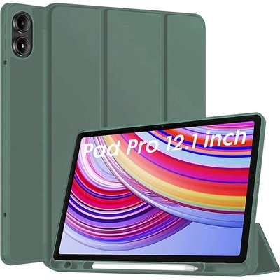 Techsuit Flex Trifold s držákem na tužky Xiaomi Redmi Pad Pro 5G KF2331126 zelený