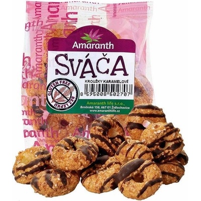 Amaranth life Sváča kroužky karamel 25 g