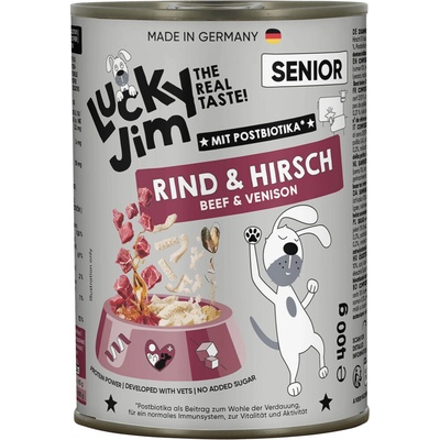 Lucky Jim Classic Senior Hovädzie s jeleňom 400 g