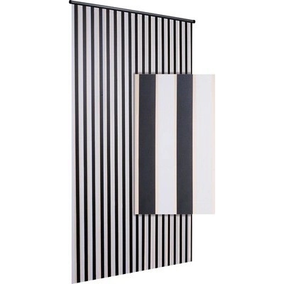 Záves na dvere LINTEN HQ biela/čierna 90x220 cm