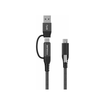 VivoLink PROUSBCMM1.5ADP USB cable 1.5 m USB 3.2 Gen 2 (3.1 Gen 2) USB C Black