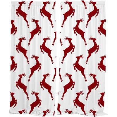 IMPAR Závěsy Christmas reindeers,140 × 250 cm