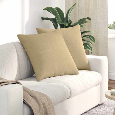 vidaXL Диван възглавници 2 pcs Сивозелен 60 x 60 cm Кордюрова тъкан (42014036)