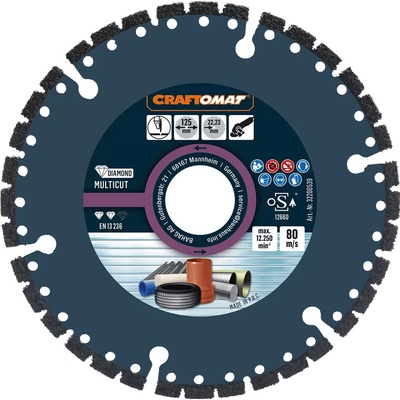 Craftomat Rezný kotúč diamantový 125 x 2,4 x 22,23 mm 6680001