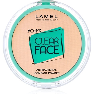 LAMEL OhMy Clear Face компактна пудра с антибактериална добавка цвят 402 Vanilla 6 гр