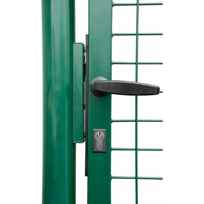 Strend Pro METALTEC ECO, 1000/2000/50x50 mm, čtvercový rám, zelený, jednokřídlý, zahradní, ZN+PVC, R