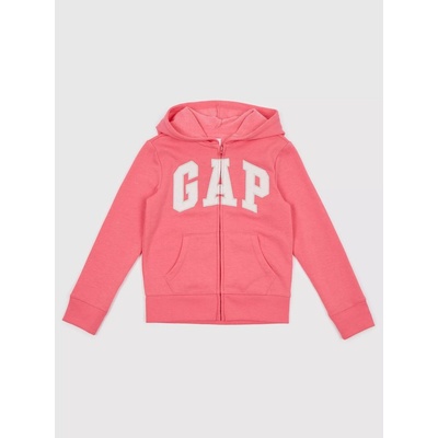 GAP 692277-01 dětská mikina logo zip růžová