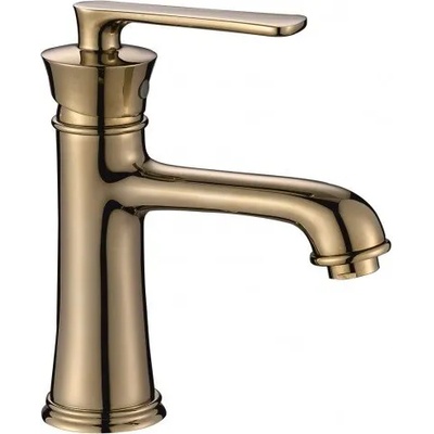 Inter Ceramic Стоящ смесител за умивалник САНЯ ICF 148118G, месинг, златен, 19.9x12.7см (148118G)