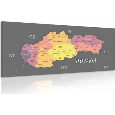 Obraz pastelová mapa Slovenska