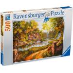 Ravensburger Пъзел Ravensburger от 500 части - Вила на реката (12000218)