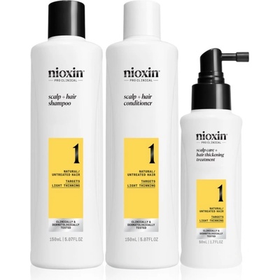 Nioxin System 1 подаръчен комплект за тънка и изтощена коса 3 бр