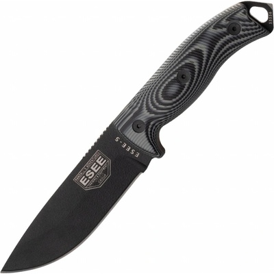ESEE Knives Model 5 Černá čepel 3D Šedo-černá G10 survival nůž 5PB-002