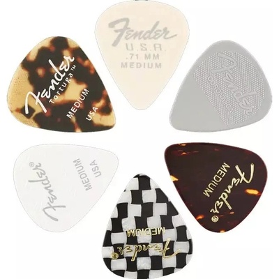 Fender 351 Shape, Material Medley, Medium - 6 Pack